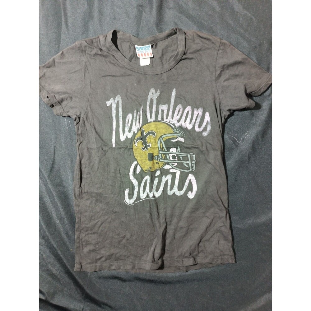 Junk Food New Orleans Saints Women’s Large Black Graphic T-Shirt NFL USA Made
